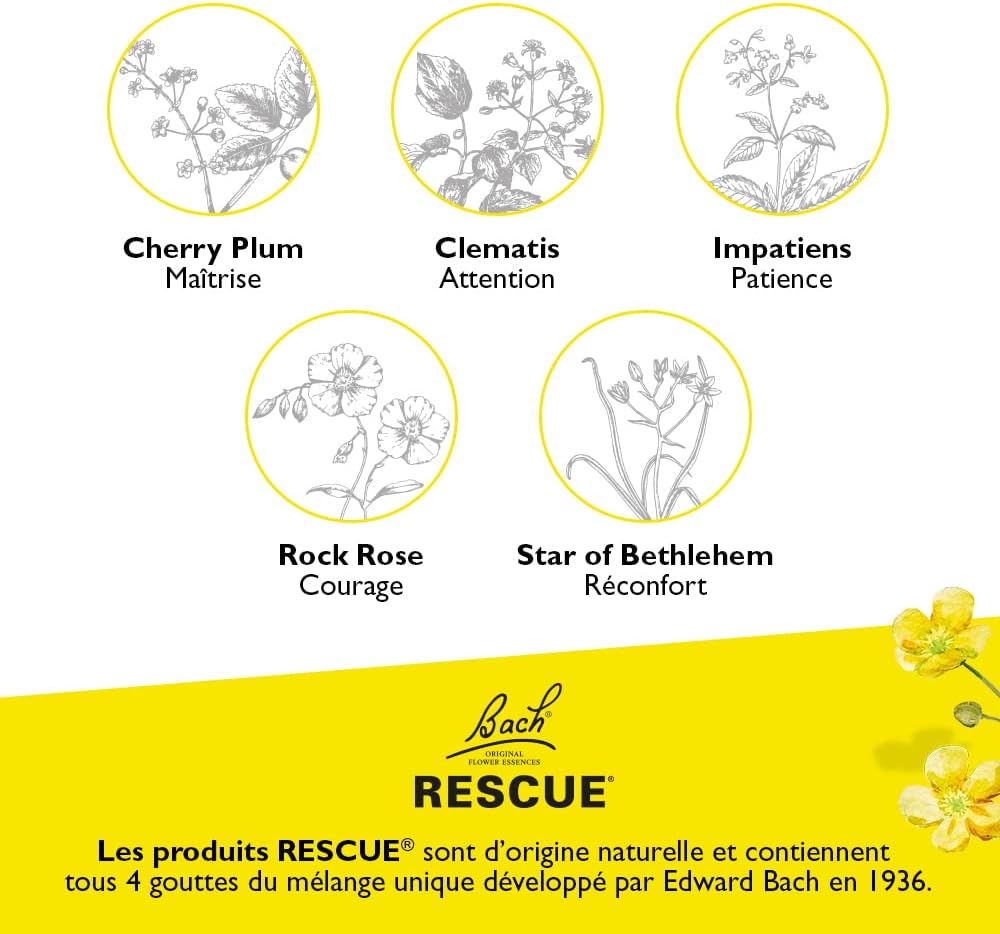 Rescue Fleurs de Bach 20ml Grand Format