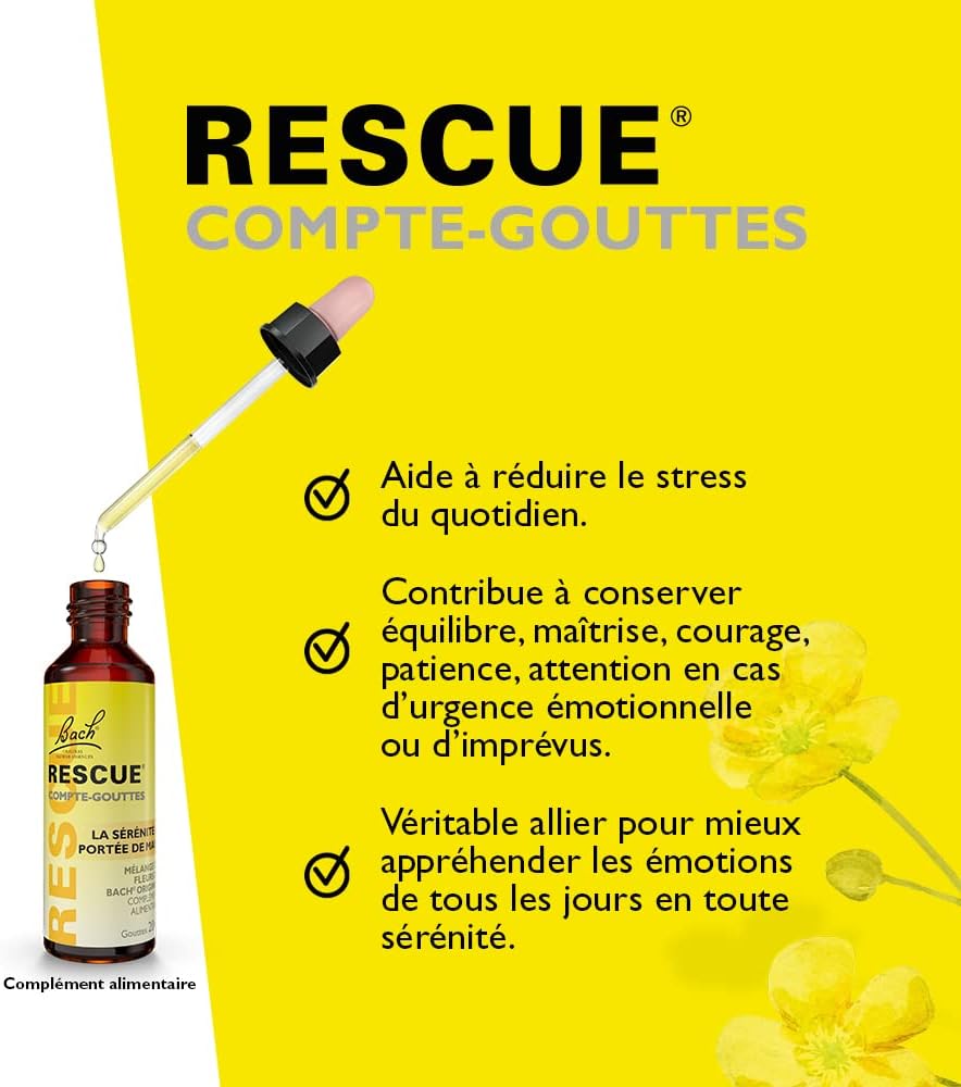 Rescue Fleurs de Bach 20ml Grand Format