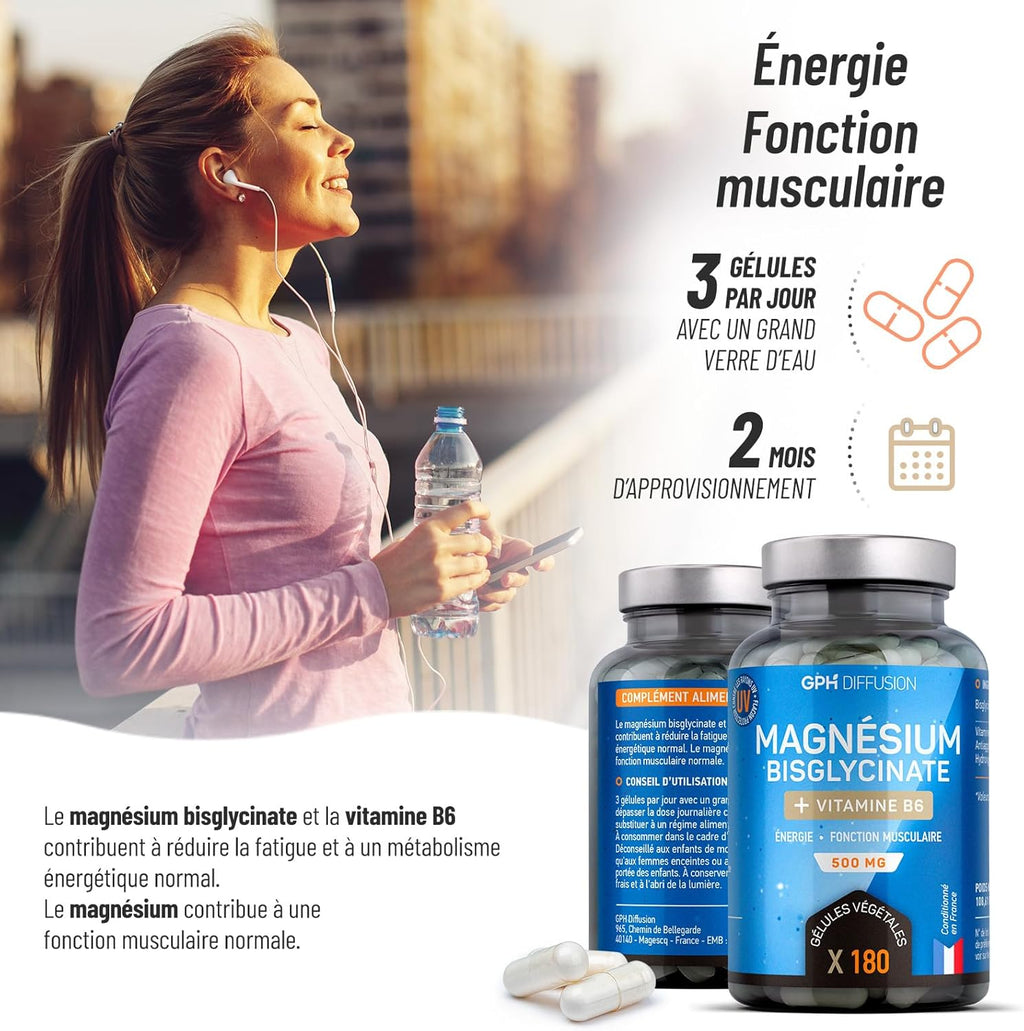 Magnésium Bisglycinate + Vitamine B6